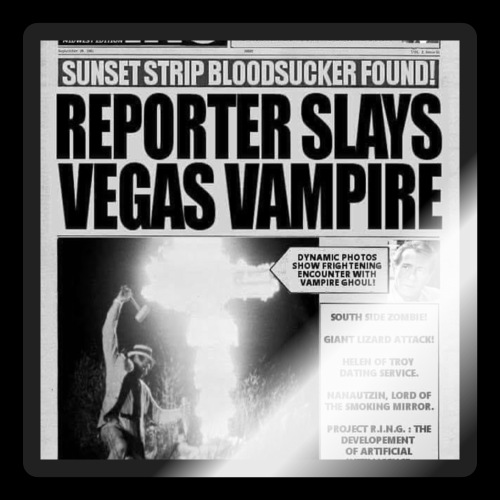 Kolchak The Night Stalker Vegas Vampire Newspaper - Sticker