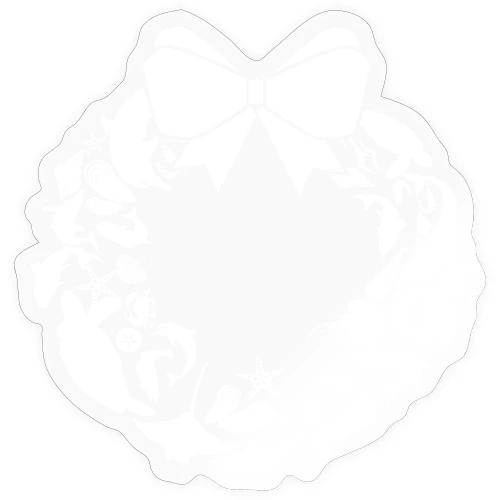 Christmas Season Wreath, White - Sticker