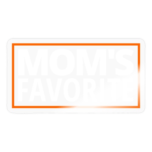 MOM'S FAVORITE (White & Orange Logo) - Sticker