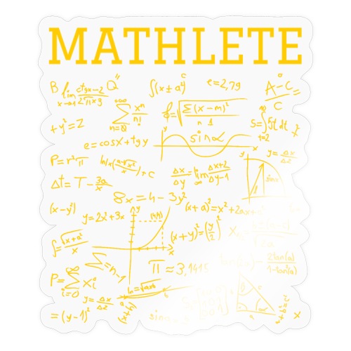 MATHLETE | Math Formula (Yellow Maize version) - Sticker