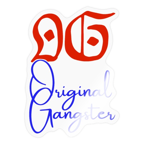 O.G Original Gangster - Red & Blue Unite - Sticker