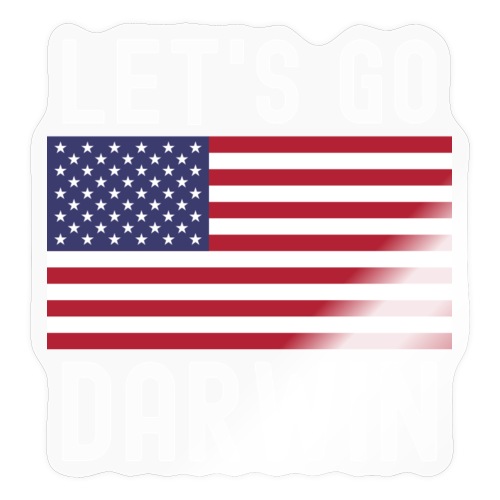 Let's Go Darwin American Flag (in white letters) - Sticker