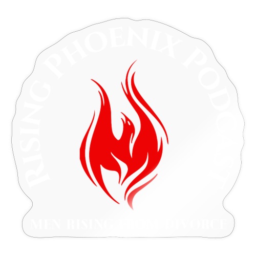 Front (Rising Phoenix-White) _ Back (Blank) - Sticker