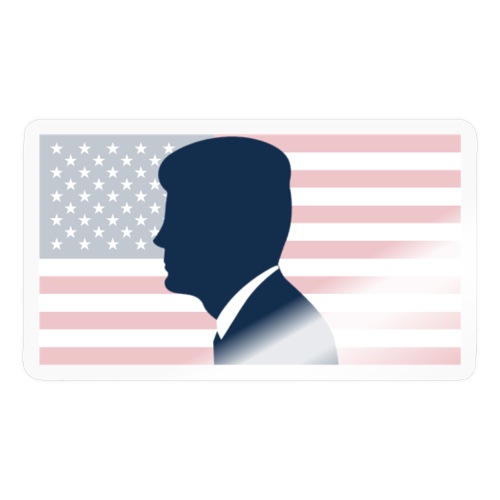 JFK With Flag - Sticker