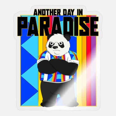 90s Hip Hop Gangster Panda in Coogi Sweater' Sticker | Spreadshirt