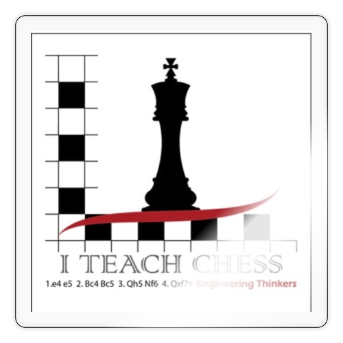 I Teach Chess Logo - Sticker