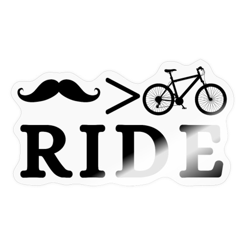 Mustache Ride beats Bicycle Ride - Sticker