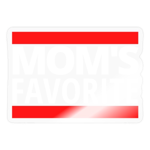 MOM's Favorite (white text with red bars) - Sticker