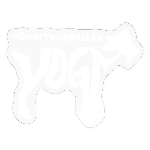 Goat Yoga Dallas White Logo - Sticker
