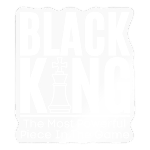 Black King Most Powerful Chess African American - Sticker