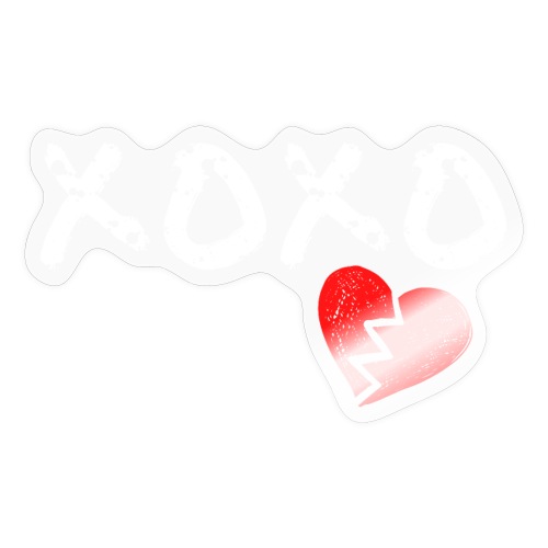 XOXO Heart Break (White & Red version) - Sticker