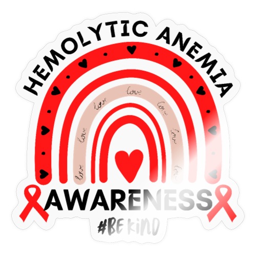 Hemolytic Anemia Awareness Rainbow Warrior Support - Sticker