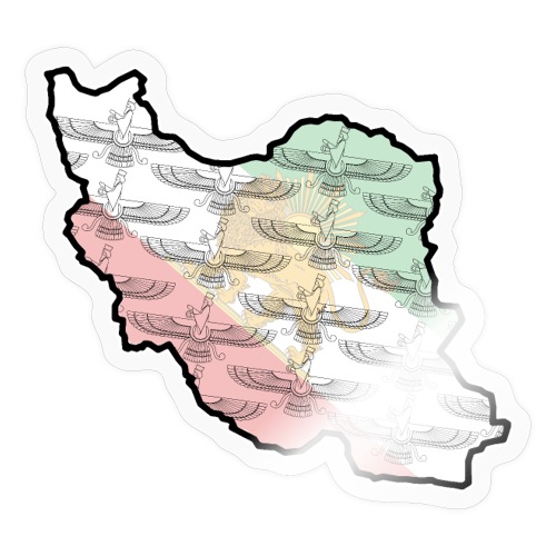 Iran Flag Faravahar - Sticker