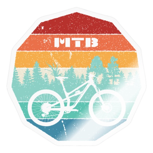 short travel trail bike retro - Sticker