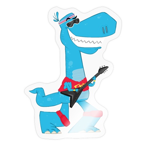 T-Rex with Guitar - Sticker
