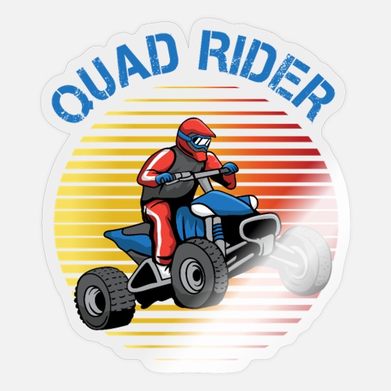 Quad Rider Four Wheeler All Terrain Vehicle ATV' Sticker | Spreadshirt