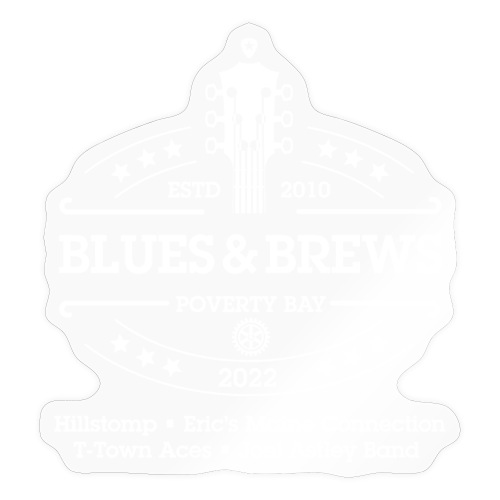 2022 WHITE Guitar - Bands Listed - Sticker