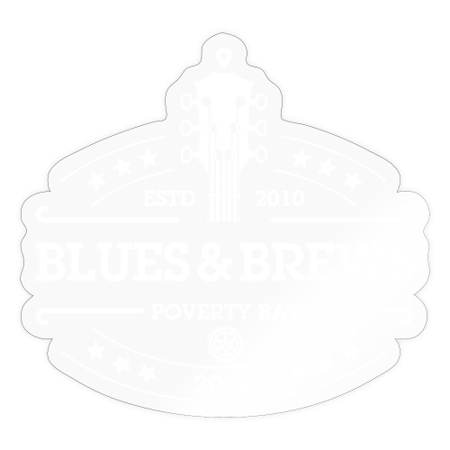 2022 WHITE Guitar - No bands - Sticker