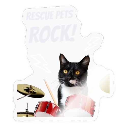 Rescue Pets Rock Cat sticker - Sticker