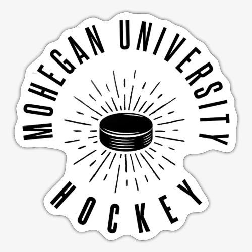 Black Mohegan U Hockey Series Logo - Sticker