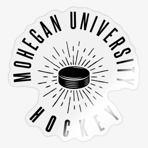 Black Mohegan U Hockey Series Logo - Sticker