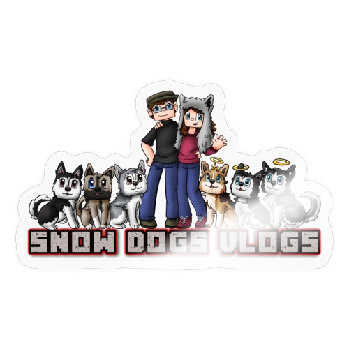 Snow Dogs Vlogs Block Version - Sticker