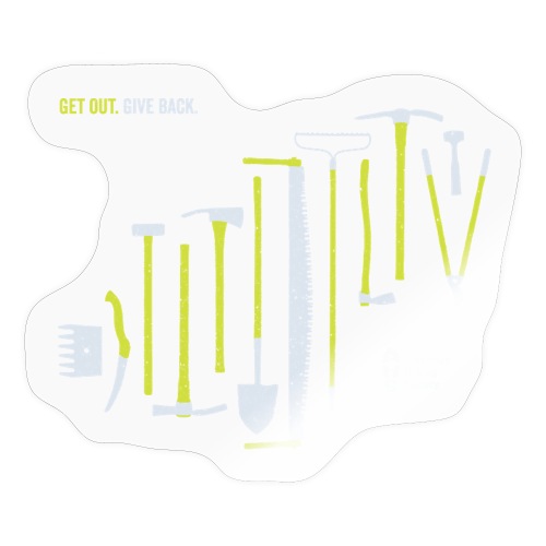 Get Out. Give Back. Trail Tool Arrangement - Sticker