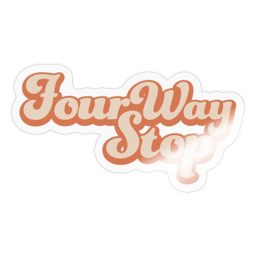 Four Way Stop Logo - Sticker