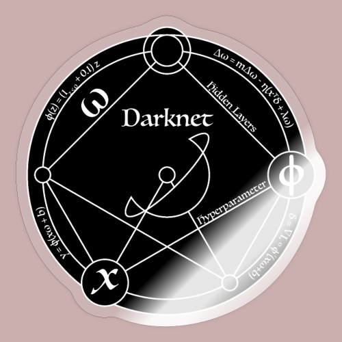 darknet white on black - Sticker