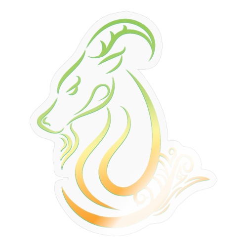 Capricorn Zodiac Sea Goat Astrology Logo - Sticker