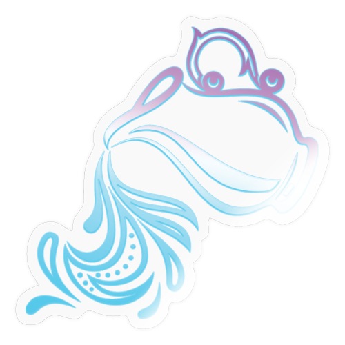 Aquarius Zodiac Air Sign Water Bearer Logo - Sticker