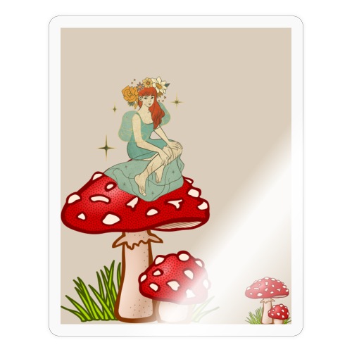 Fairy Amongst The Shrooms - Sticker