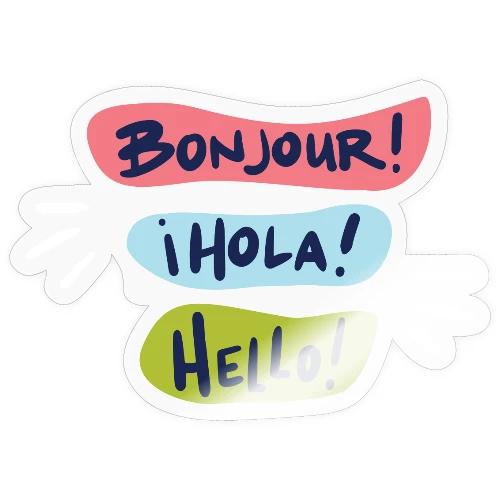bonjour hola hello - Sticker