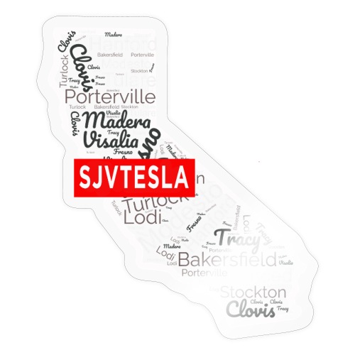 Cali Word Cloud State Outline - Sticker
