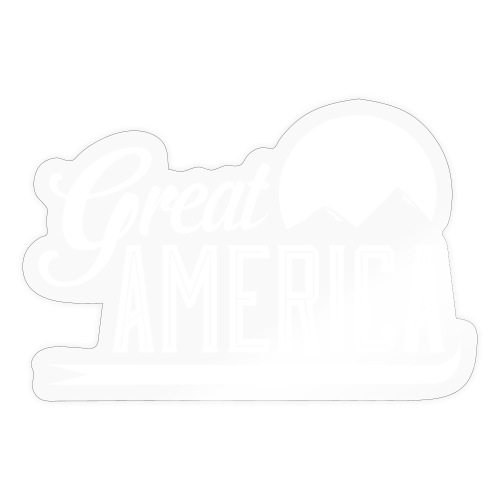 Great America Logo White - Sticker