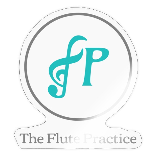 Flute practice small logo - Sticker