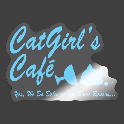 CatGirl's Cafe (Cool AF Blue) - Sticker