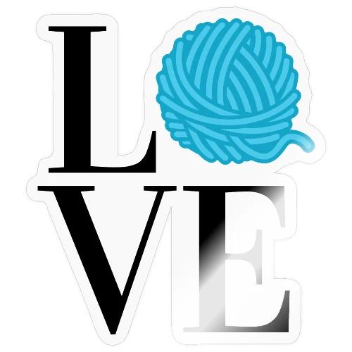 Love Yarn Teal - Sticker