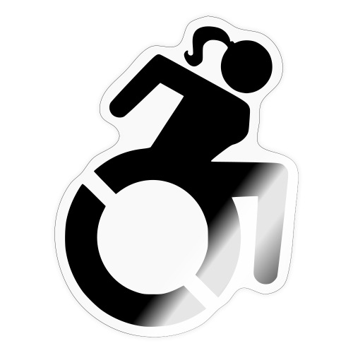 Wheelchair symbol for women and ladies * - Sticker
