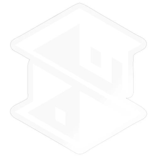 Unreal Estate Records Logo White - Sticker