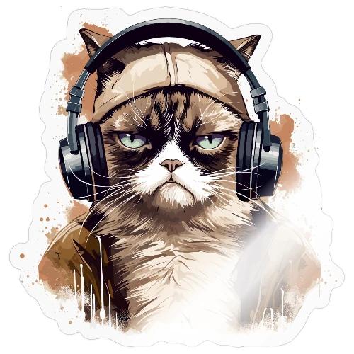 Funny Cat - grumpy face - Sticker