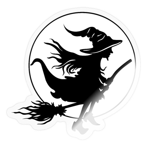 Witch Wizard Broom Halloween - Sticker