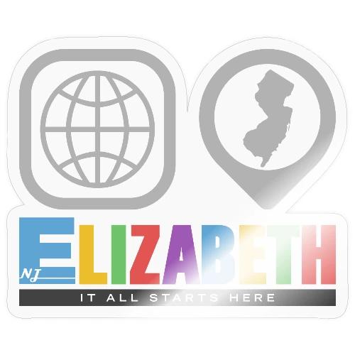 Elizabeth It All Starts Here - Traveler NJ Stacked - Sticker