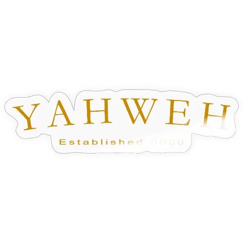 Yahweh Established 0000 in Gold - Sticker