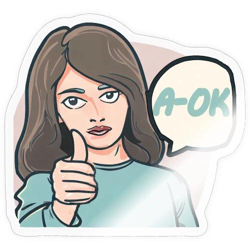 A OK - Sticker