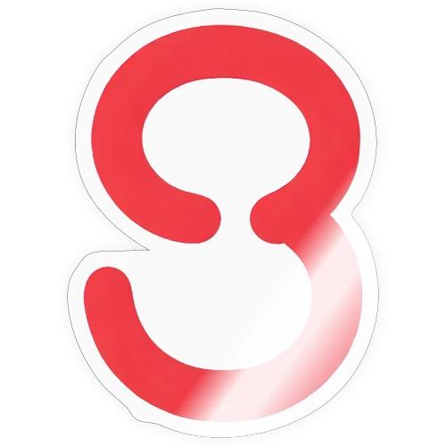 Three - 3 - Sticker