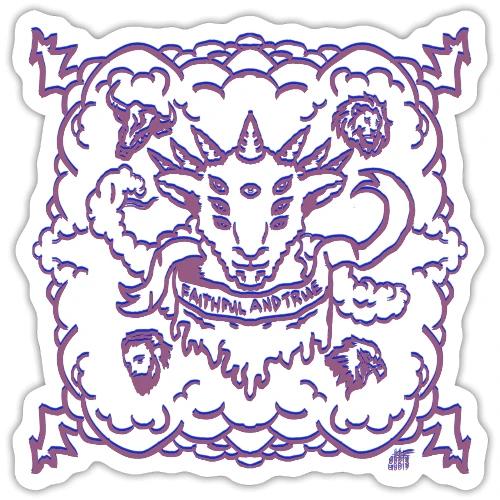Revelation Lamb Purple - Sticker