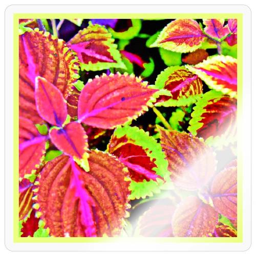 Vibrant RadiantLeaf Dreams Pattern - Sticker