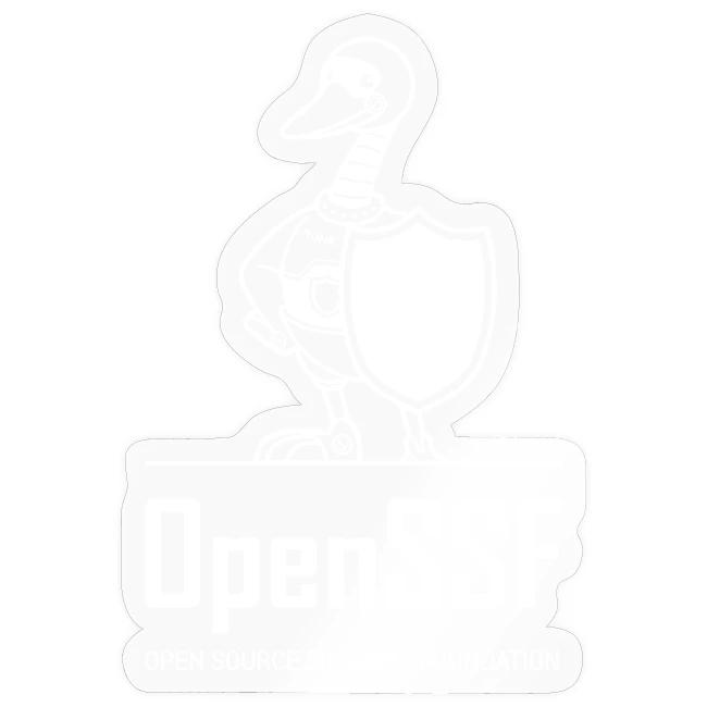 OpenSSF tall white logo