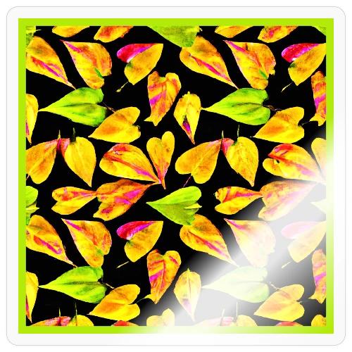 Neon Leaf Art Elegance - Sticker